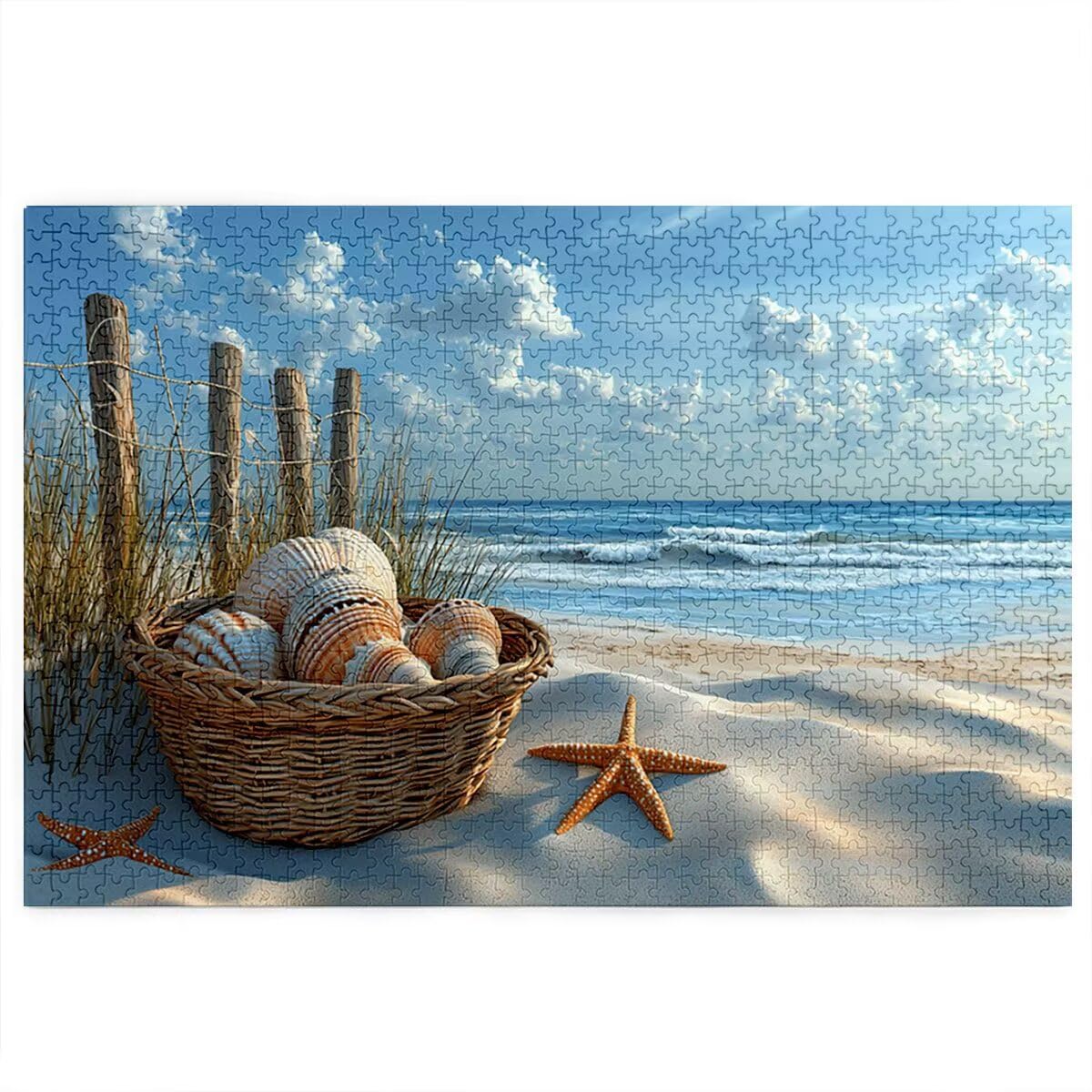 Puzzle 3000 Piezas, Puzzle Playa con Caja Regalo para Adultos, Rompecabezas de Madera, Rompecabezas Desafiante para Decoracion Navidad, Regalo Mujer, Cuadros Decoracion Salon Modernos, (Verano) R-11