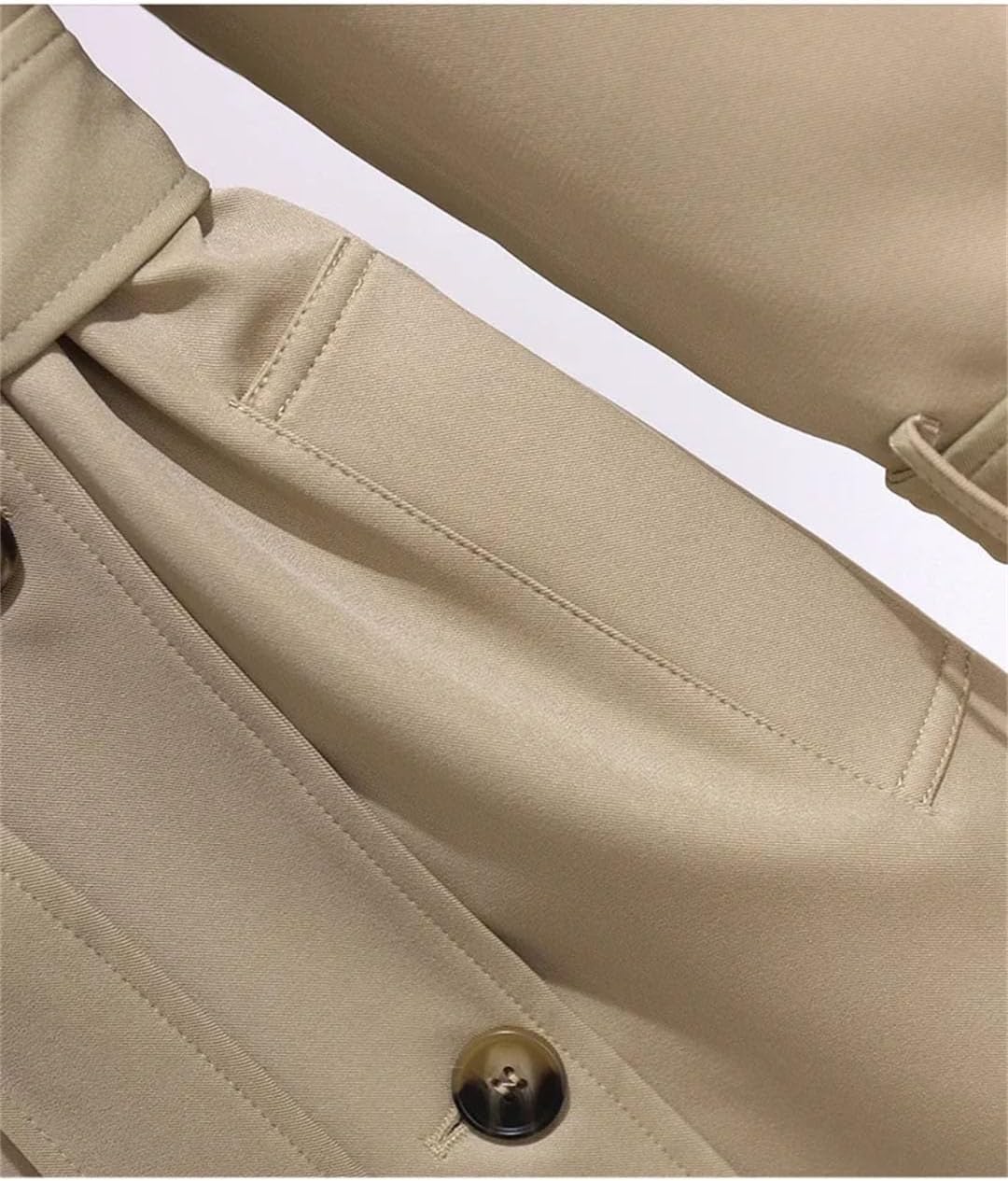 Women Trench Coat Double Breasted British Trench Coats And Jackets Winter Clothes Tie Waist Long Coat