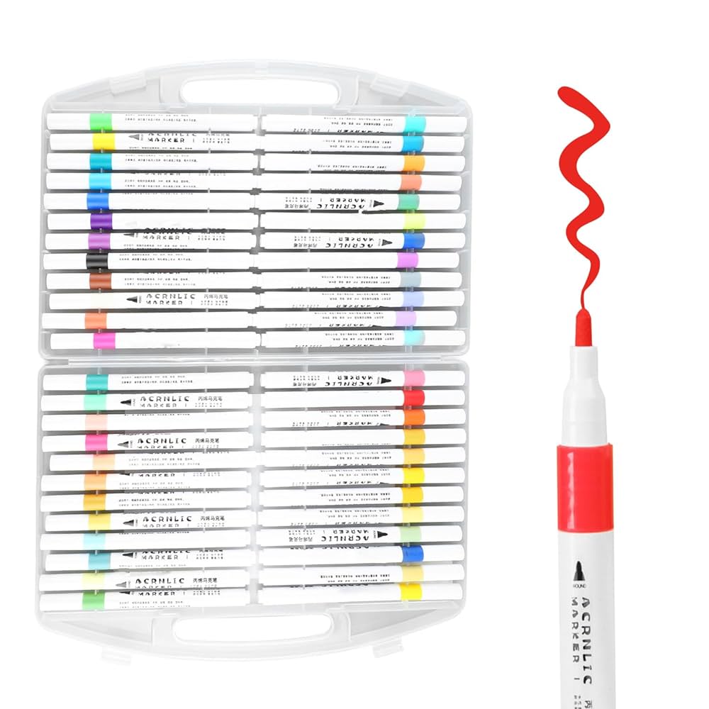 アクリルペイントマーカーペン 48色 楽天市場】アクリルマーカーペン 48色 アクリルマーカー