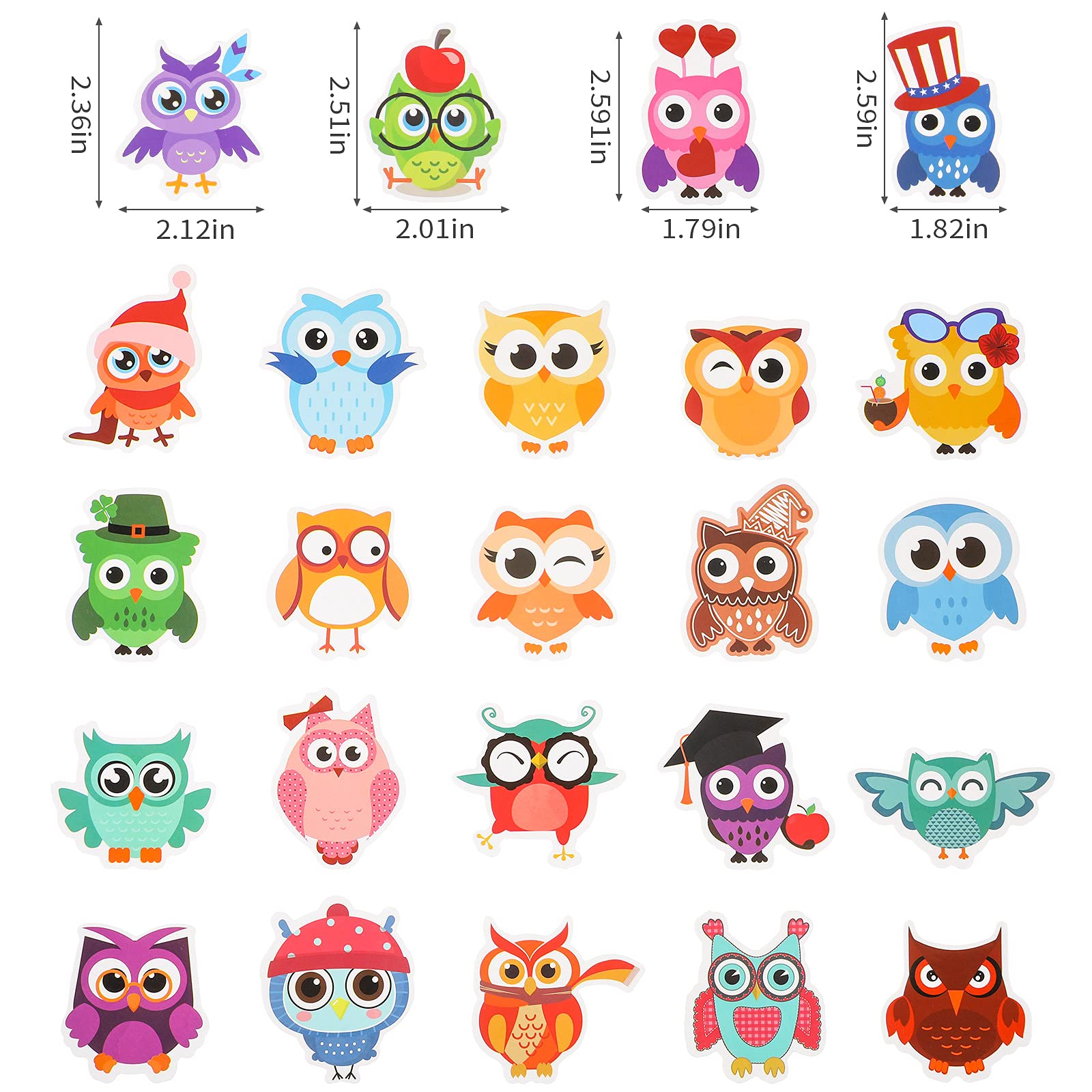 Felties Funky Owl Felt Stickers - 10 Pieces –