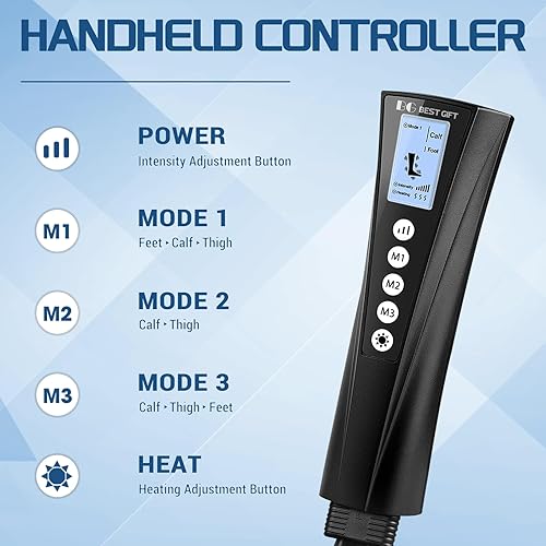 Miniatura 11 de Regalos para papá, mamá, hombres, mujeres, Navidad, día de la madre, día del padre, masajeador de compresión de aire con calor para pies, piernas