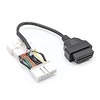 Vista 1 de Cable de diagnóstico OBD2 de 11.8 in para Tesla Modelo Y y Modelo 3 (2019 y después), compatible con escáner OBD2, lector de código OBDII, OBDLink