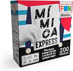 Mímica Express, Mini Jogo, 7+ Anos, 2 Jogadores ou Mais, 15 minutos por partida
