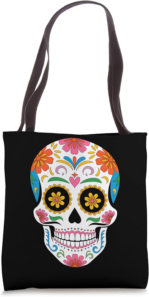 Sugar Skull Calavera Halloween Tote Bag