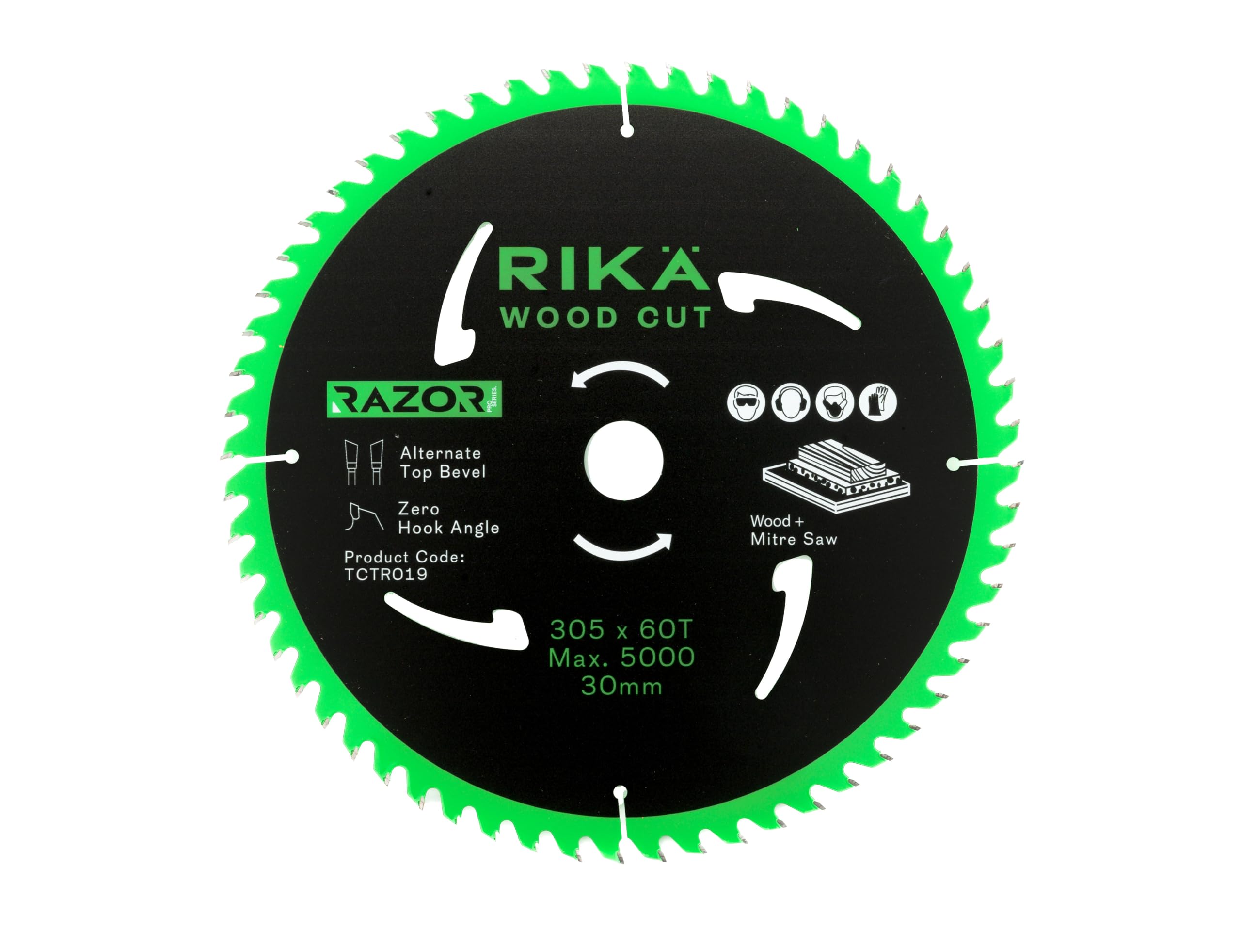 Rikä TCTR019 Razor Pro TCT Mitre Saw Blade 305mm x 60T x 30mm