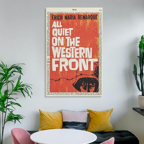 Miniatura 6 de Pósteres de cubierta de libro All Quiet On The Western Front para decoración y estética de habitación, pósteres e impresiones de pintura en lienzo,