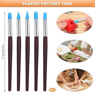25 Pcs Polymer Clay Tools,Clay Sculpting Ball Stylus Dotting Modeling & Pottery Carving Tools (Stainless Steel & Wooden) w/Storage Bag, for Beginners & Pros Ideal for Sculpting Embossing Mandala Do