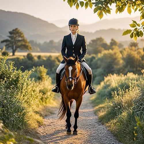 Miniatura 10 de ChinFun Guantes de equitación prémium para mujeres y jóvenes, transpirables, ligeros, con agarre cómodo