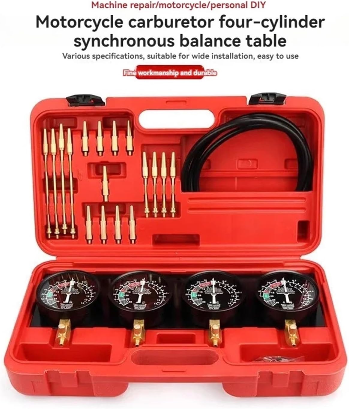 NewFour-Cylinder Balancer Motorcycle Carburetor Synchronous Meter Negative Pressure Vacuum Suction Meter Steam Maintenance(SKU2)