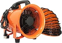 FICBXRA 12 Inch Utility Blower Fan 2300 CFM Portable Axial Exhaust Ventilator with 16FT Duct Hose for Home & Job Site