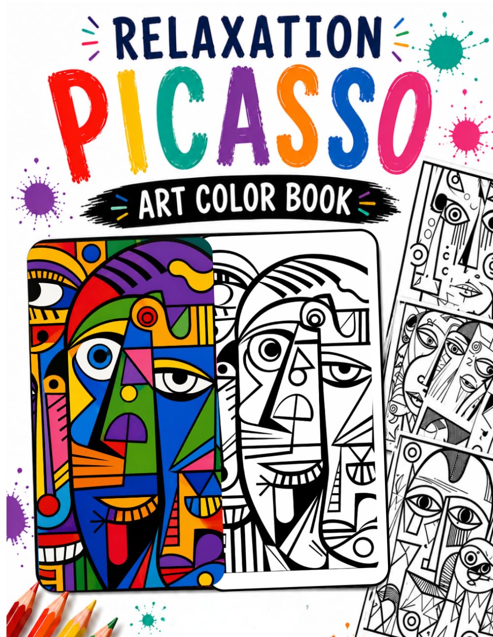 Relaxation Picasso Art Color Book: A Relaxing Journey Through Abstract Art & Geometric Designs