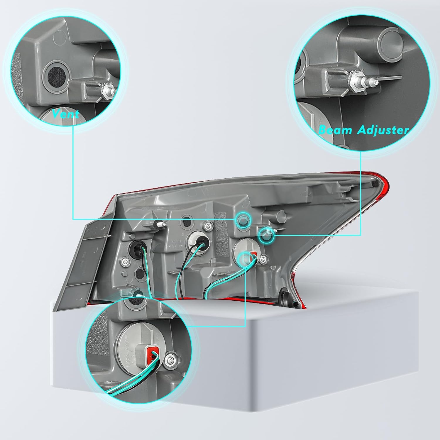LED Tail Light Assembly Compatible with 2013 2014 2015 Nissan Sentra Left Driver Side Taillights Rear Tail Lamp Brake Light