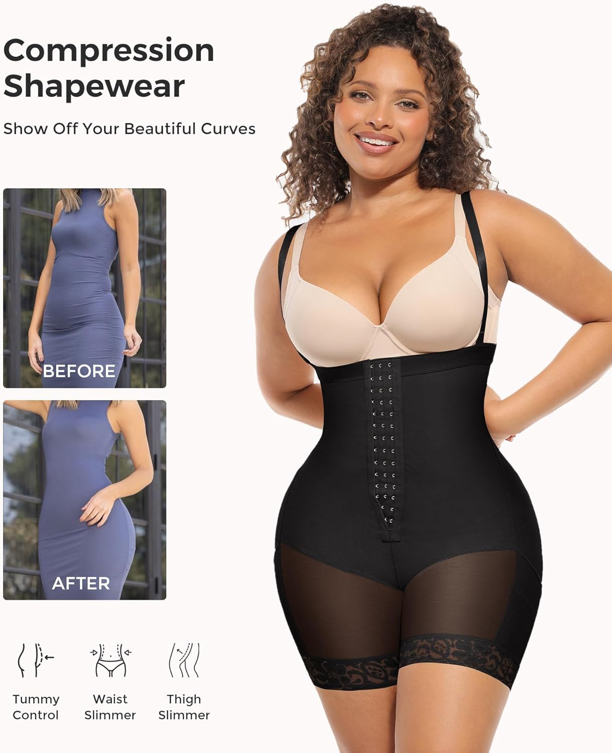 FeelinGirl Faja Body Shaper Tummy Control Shapewear for Women Butt Lifter Post Surgery Fajas Postparto Para Mujer - Image 3