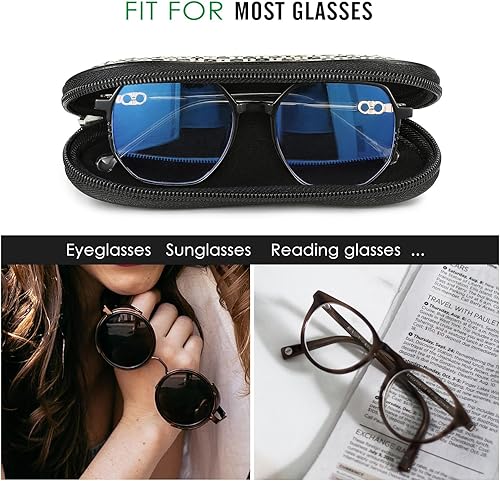 Miniatura 209 de MoKo - Estuche suave, ultra ligero, de neopreno, para lentes de sol, con cremallera y clip para cinturón