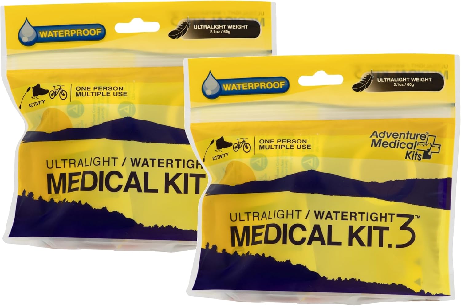 Ultralight Watertight Medical Kit for Hiking & Biking (2-Pack) Ultralight Watertight Medical Kit for Hiking & Biking (2-Pack)