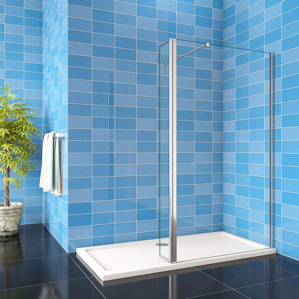 Shower Enclosure Walk in 1100x1900mm Shower Screen 300x1900mm Flipper Panel