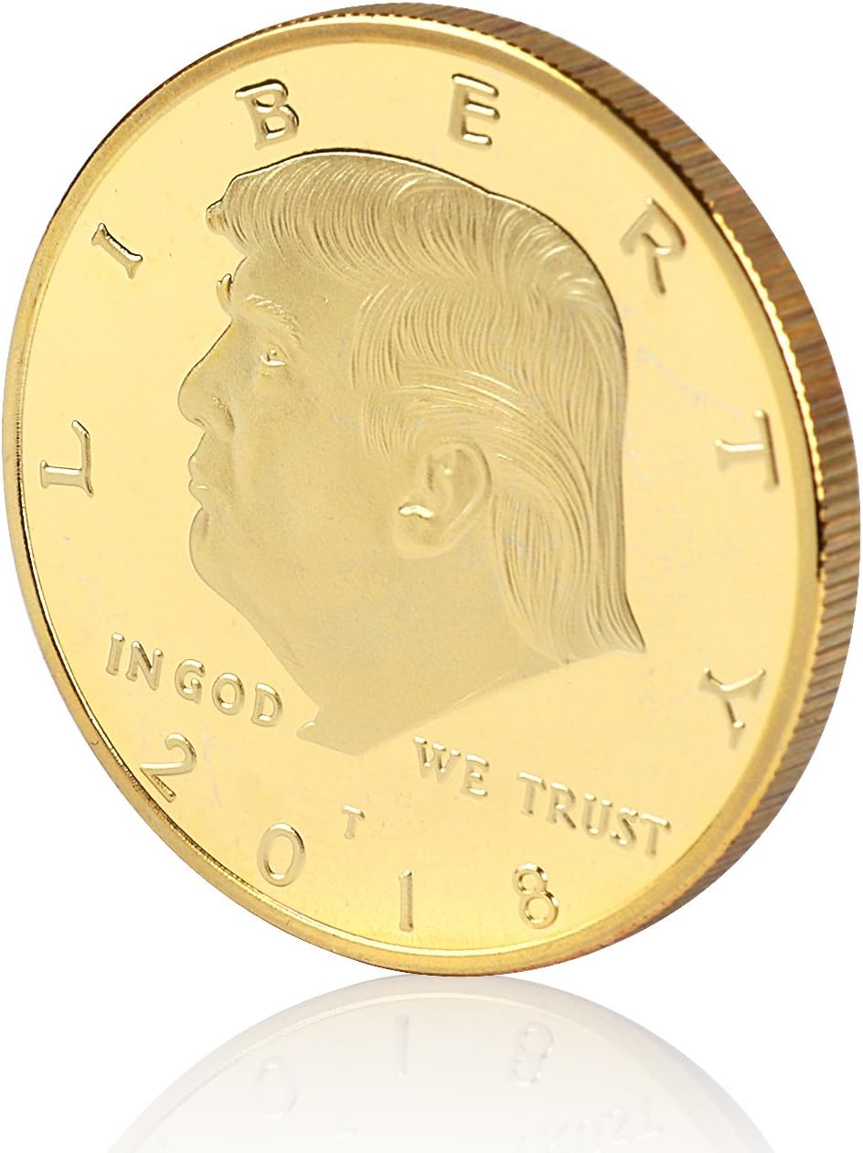 6 Pack - Donald Trump Gold Coin Token 2018 Gold Plated Collectible 45th President of The United States Original Design