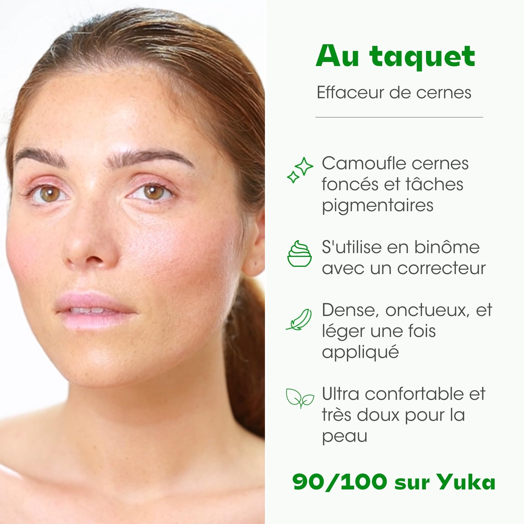 Magnifaïk - Effaceur de cernes - Camoufle cernes foncés et tâches pigmentaires - Dense, onctueux, et léger - 99,5% d’ingrédients d'origine naturelle - Au taquet - 6,5 ml