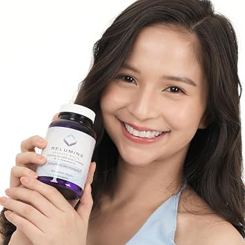 Relumins 1650mg L-Glutathione Complex with Hyaluronic, Alpha Lipoic, Rose HIPS, Vitamin E & Riboflavin Antioxidant Support, Perfect for Achieving a New Year, New You Glow, Made in USA 90 Capsules