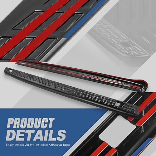 Miniatura 3 de Auto Dynasty Modelo de agujeros de estaca par de tapas para rieles de cama trasera compatibles con Silverado Sierra 1500 2500 2500HD 3500HD 6 pies 6