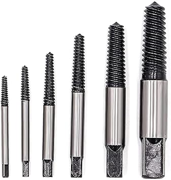 Inditrust 6 Pcs Broken Bolt Extractor Kit, Pipe Screw Extractor Set, Damaged Bolt Water Pipe Remover Set for 1/8 to 1 inch Thread Broken Stud, Screw, Bolt Easy Back Out