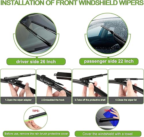 Vista 48 de PARRATI® - Limpiaparabrisas de repuesto y alto rendimiento con escobillas para parte trasera, para Dodge Durango y Jeep Grand Cherokee 2011-2023