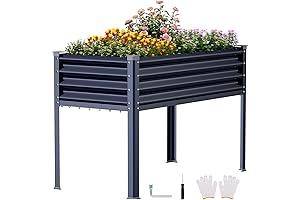Keten 48'' Raised Garden Bed with Legs & Gardening Tools