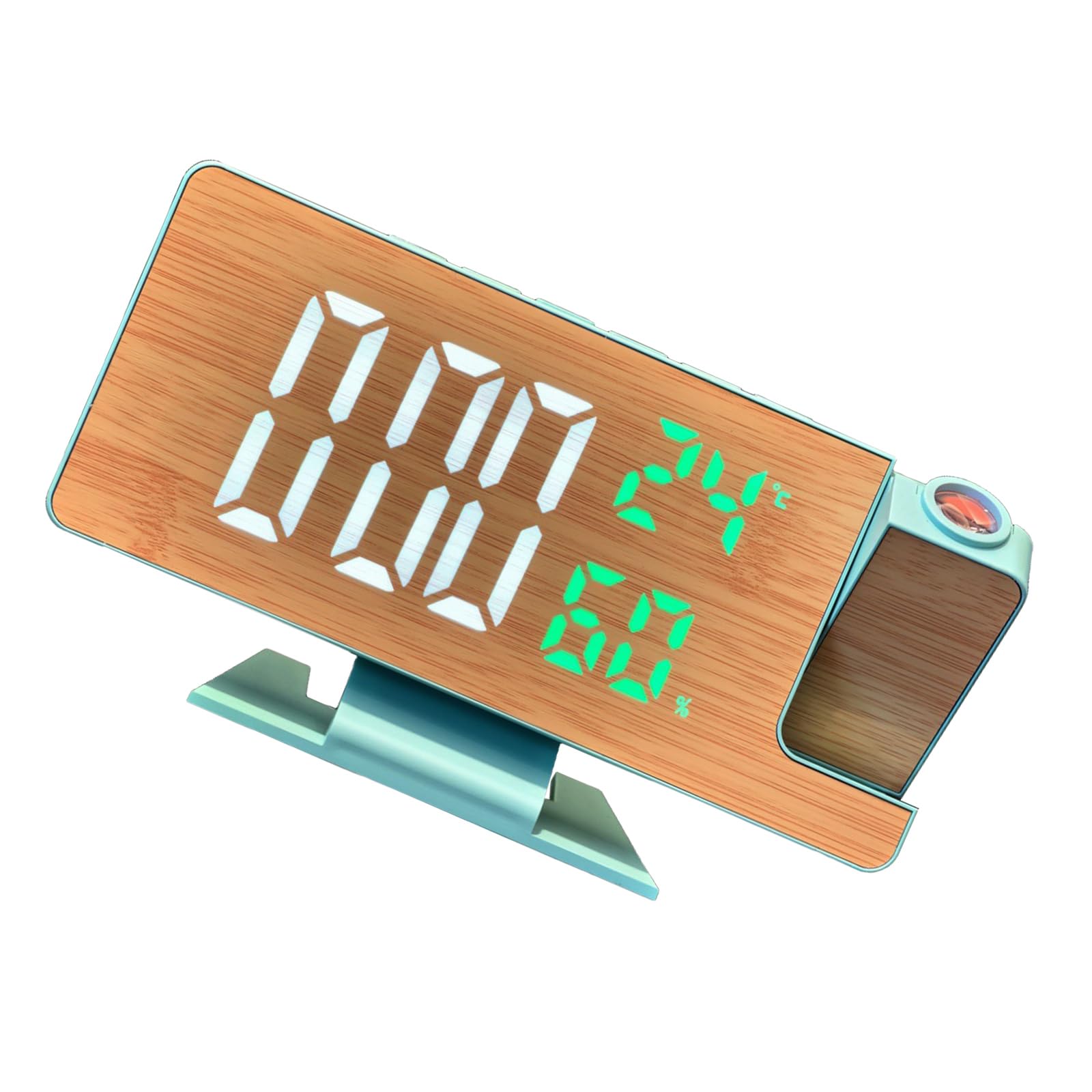 Limtula Multifunctional LED Digital Alarm Clock with Temperature Humidity Display and Rotating Projection for Time Management Time Projectors