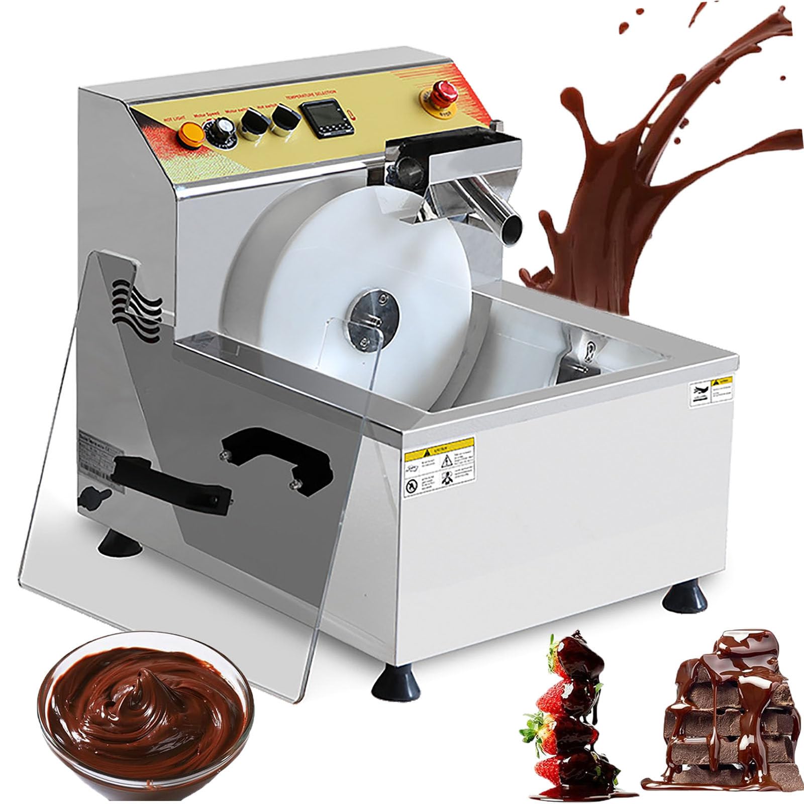 ASerZenith Commercial Chocolate Fountain Machine,Chocolate Melting Tempering Machine,600W Chocolate Heater