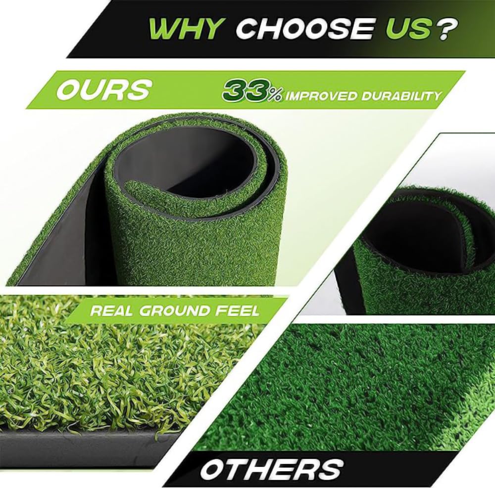 axGear Tapete de golf artificial para práctica en interiores y exteriores, 3 x 4 pies, diversión en el patio trasero