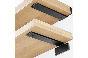 Heavy Duty Floating Wall Mounting Bracket - (1/4 in Thick) Metal Black