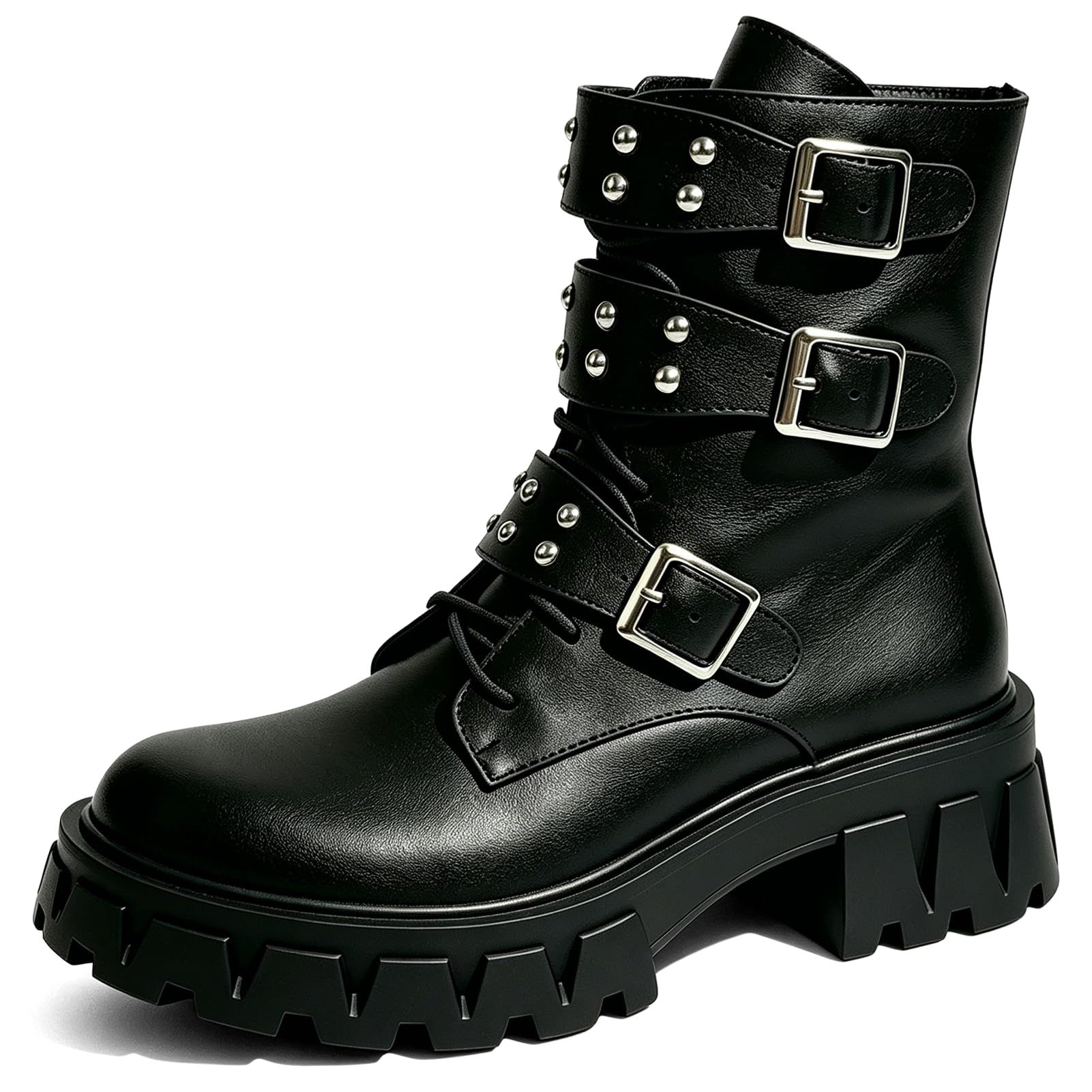 MEOTINA Platform Ankle Booties