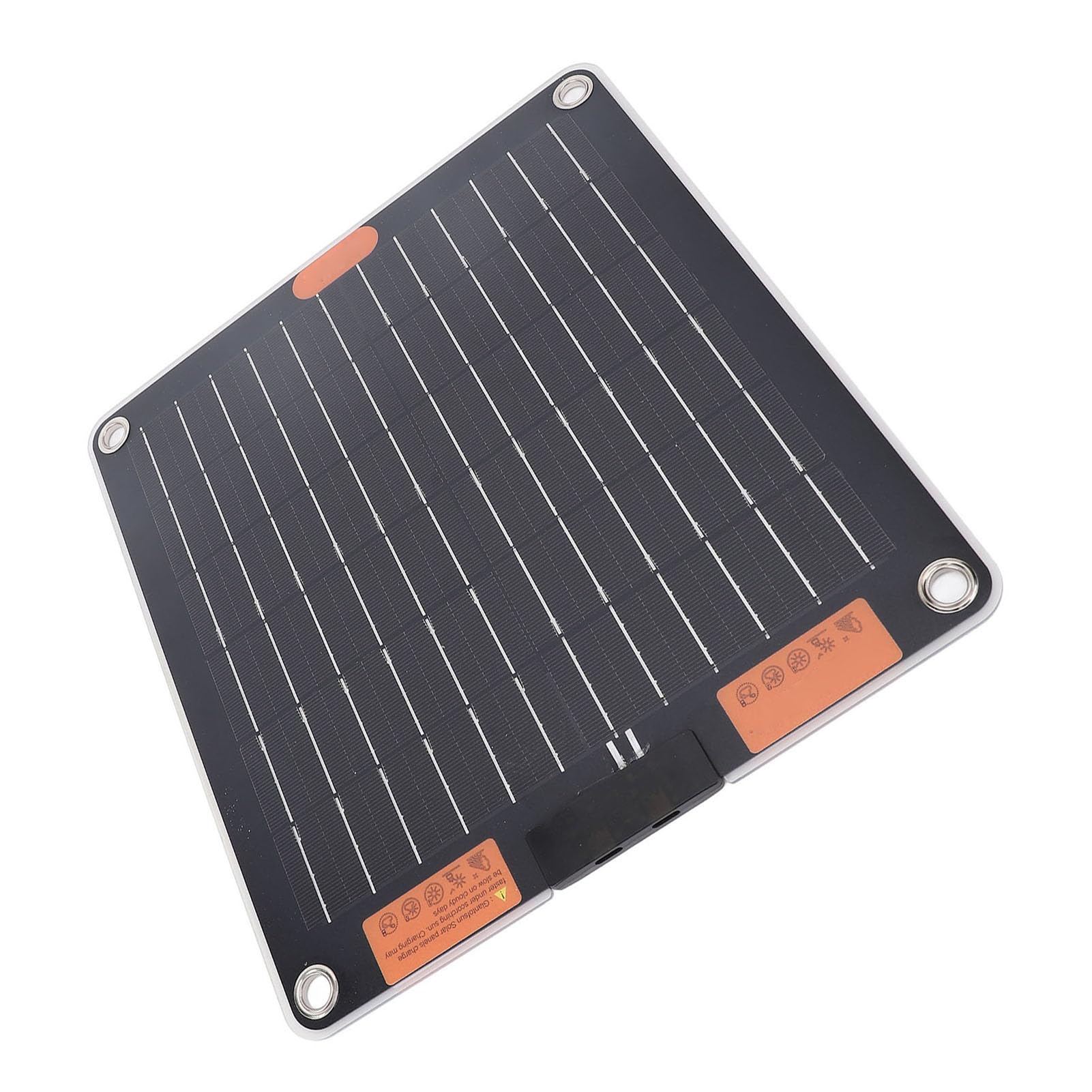 Rengue Caricabatterie Solare Portatile a Pannello Solare Bifacciale con Doppio Tipo C e Doppia USB 20W in Silicio Monocristallino Design Ultra Sottile per Viaggi, Campeggio, Uso Esterno