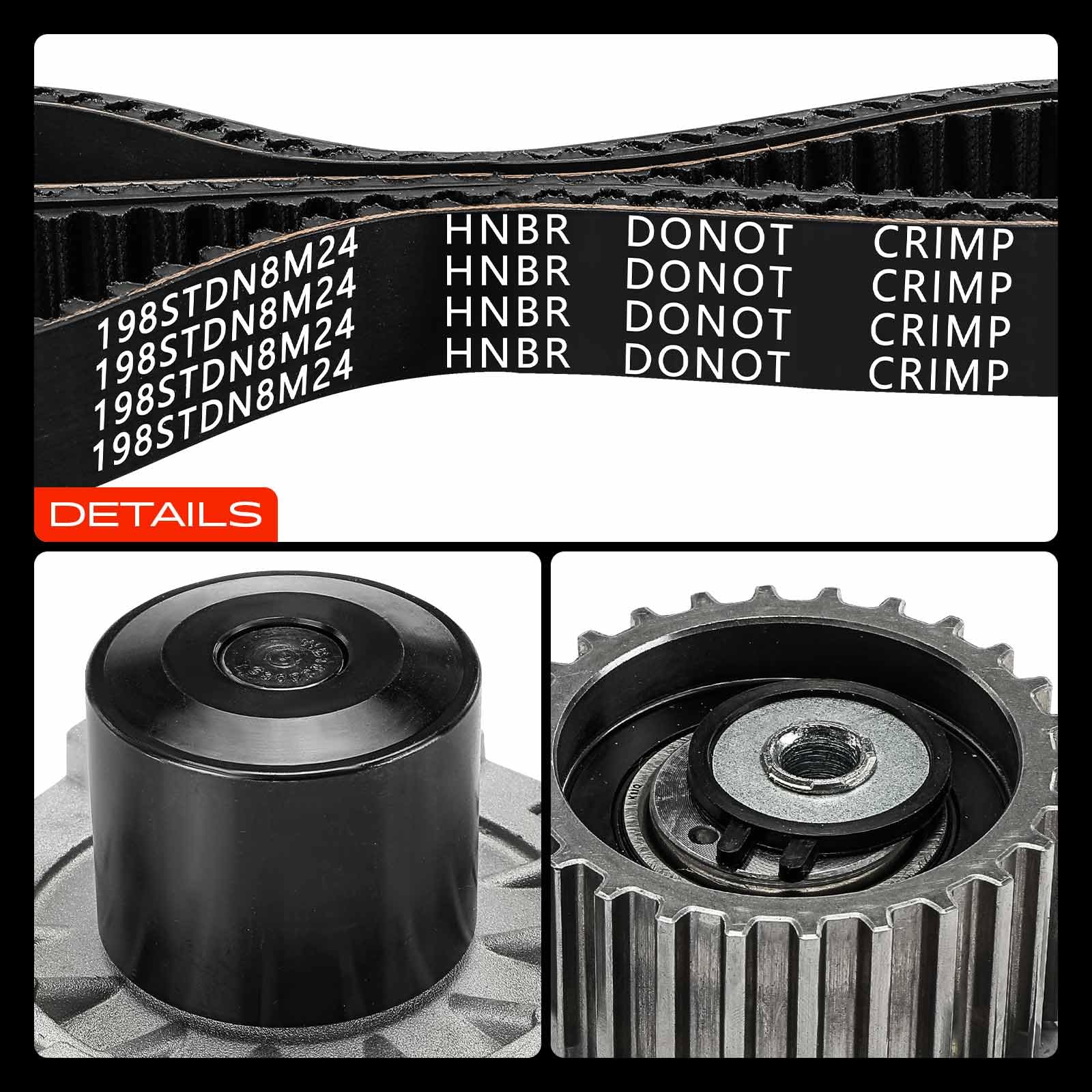Frankberg Kit cinghia dentata Set cinghia dentata Compatibile con 156 Sportwagon 932 2.4 JTD 166 936 2.4 JTD Thesis 841 2.4 JTD 156 932 2.4 JTD Replace# KP45600XS,7883-13199