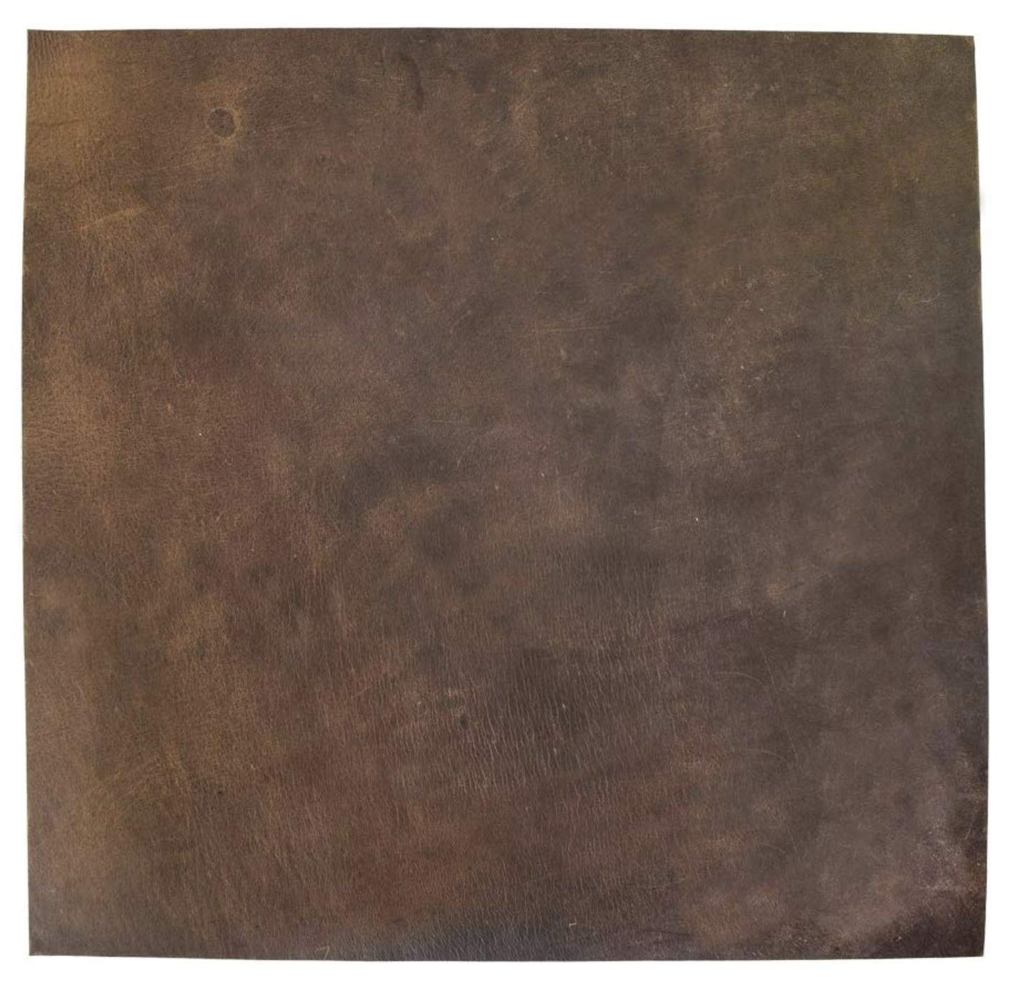 ELW Thick Leather Square for Crafting, Tooling, Repair Projects BB (12" x 12") (3.5mm) | Heavy Weight | Natural Full Grain Leather | Quality Leather Guaranteed | Bourbon Brown