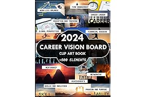 2024 Career Vision Board Clip Art Book: Unlock Success with Stunning Elements