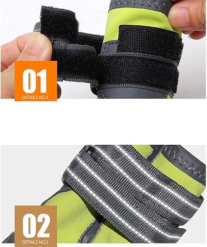 Miniatura 4 de TRUE LOVE Zapatos para perros Botas de lluvia antideslizantes impermeables con reflectante TLS3961