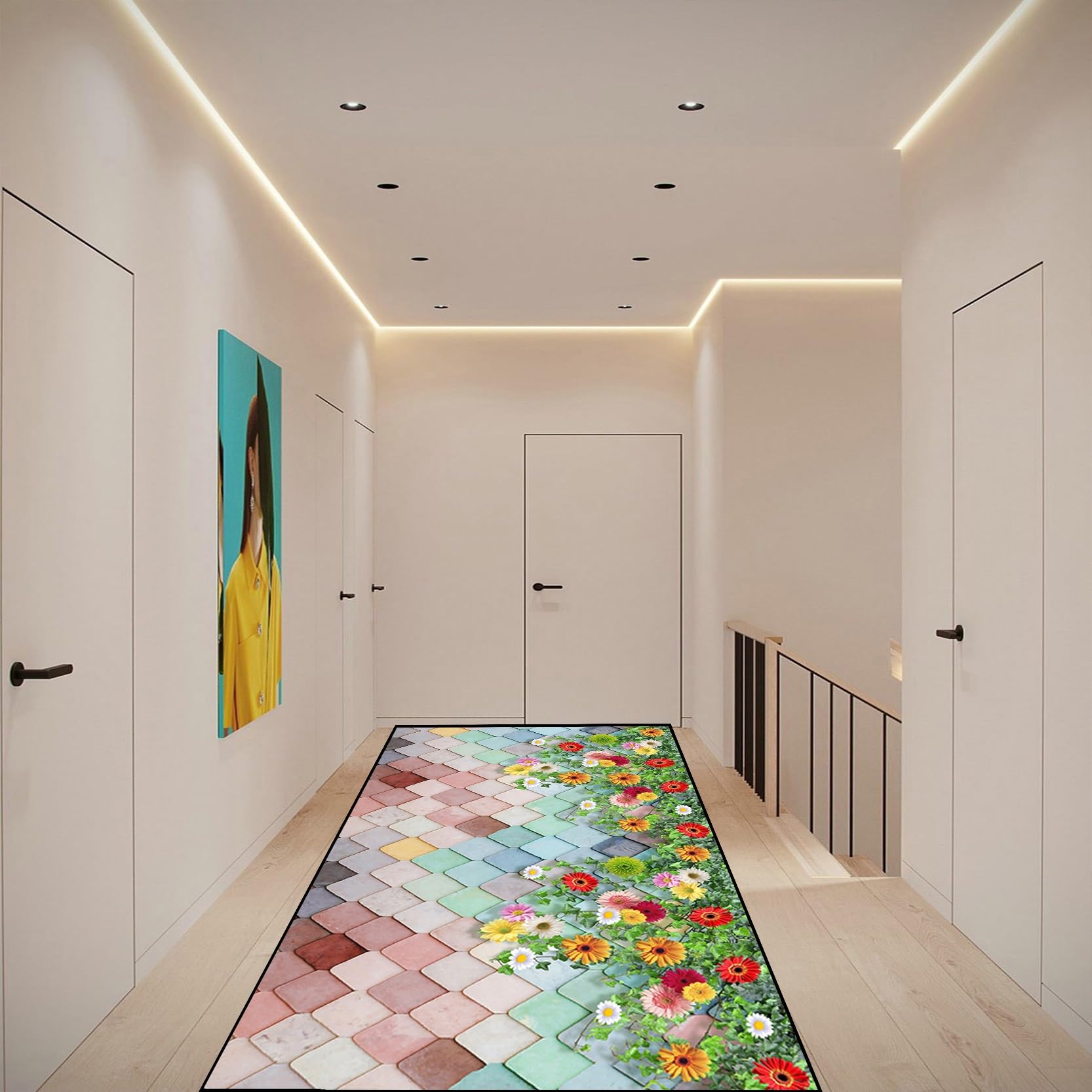 Tapis cuisine durable de 70x190 cm avec surface lavable et douce