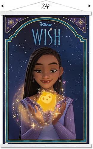 Miniatura 3 de Trends International Disney Wish - Póster de pared con marco magnético Asha & Star