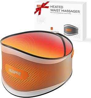 Portable Heating Pad for Back & Period Cramps, MAXwarm 2.0, Cordless Lower Back & Menstrual Heated Pad with Massager for Pain Relief, Wearable Heat Belt, Extra Large 65", Gift for Women Men