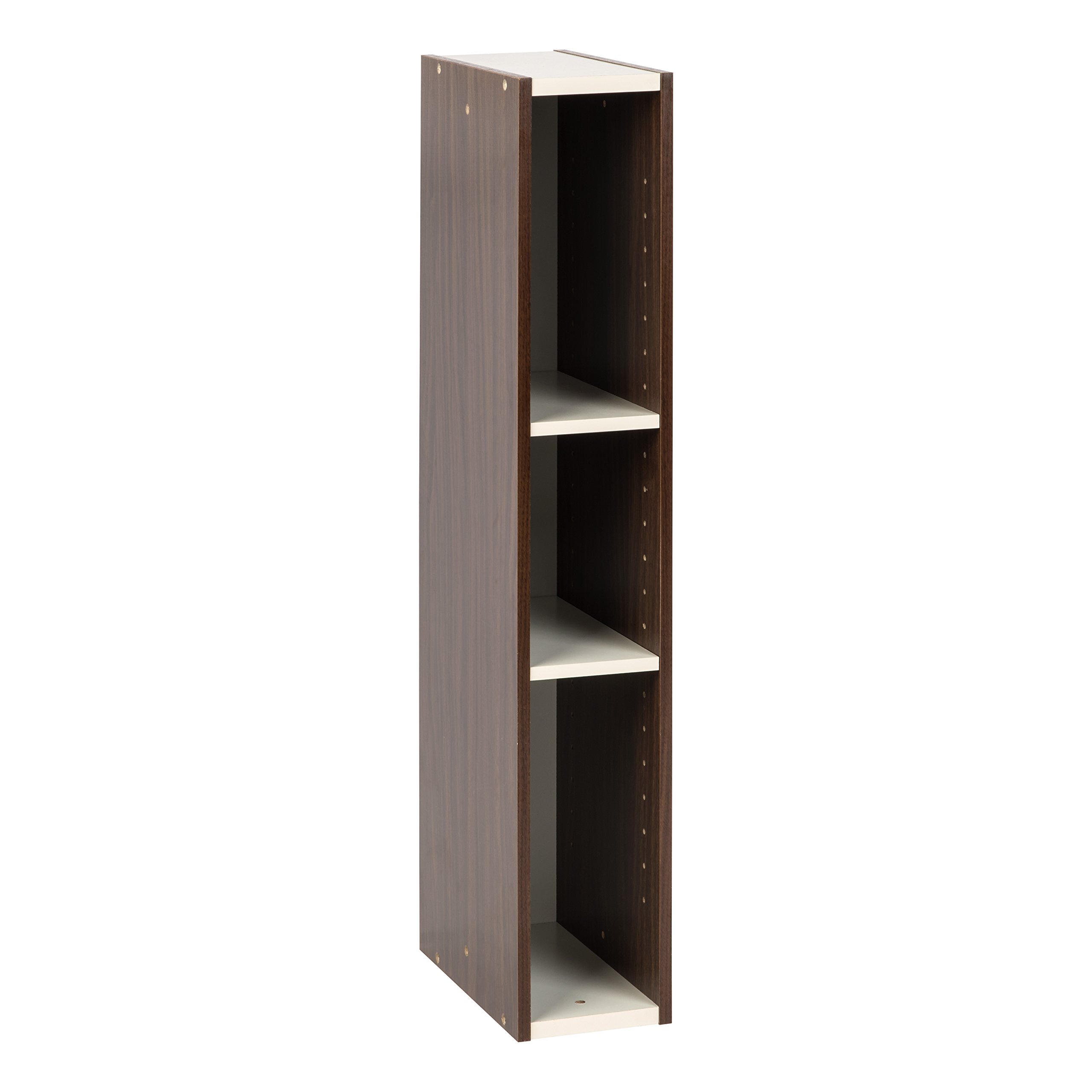 Iris Ohyama, Libreria/scaffale per armadietto a 3 livelli/mobili laterali/scaffale salvaspazio, Modulare, Altezza mensola regolabile 3,2 cm, Ufficio, Casa - Space Saving Shelf - UB-9015 - Marrone