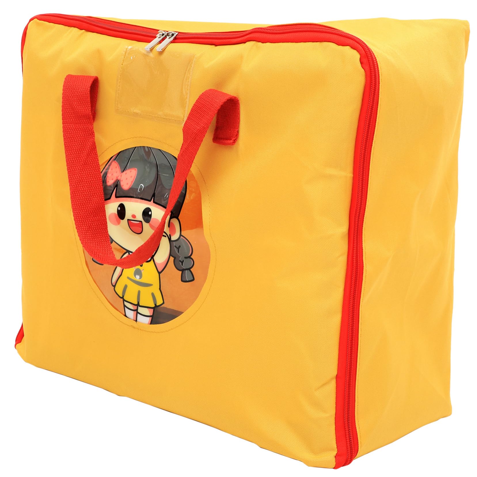 OFFSCH Cartoon Clothing Storage Bag for Bedding Large Capacity Organizer Pouch for Blankets and Quilts Lightweight and Portable Home Organizer