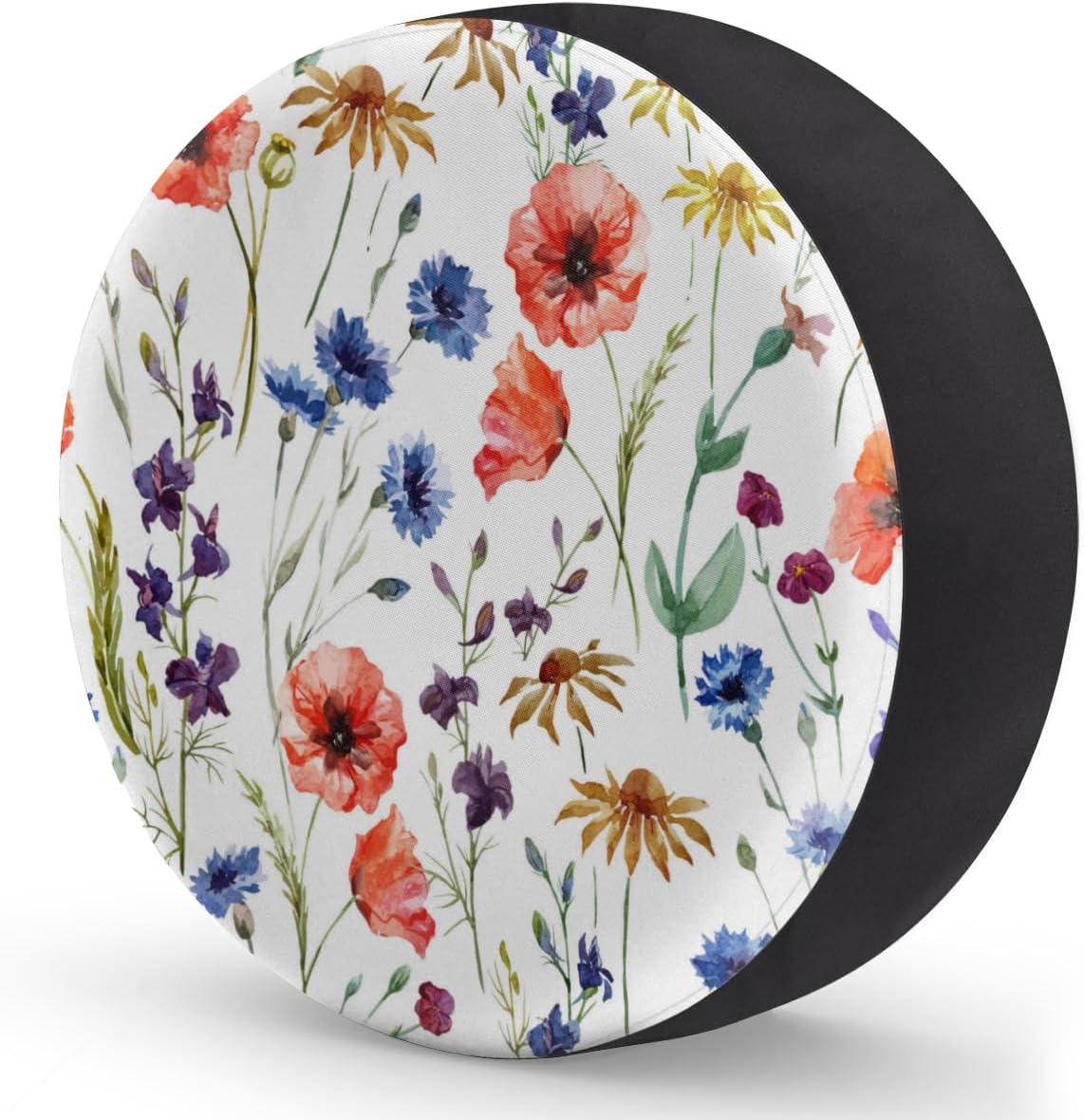 Cute Wildflowers Tire Covers Portable Spare Tire Cover Soft Durable Waterproof Dustproof Set of 4 Bags 14 Inches for Car Truck SUV Trailer Camper