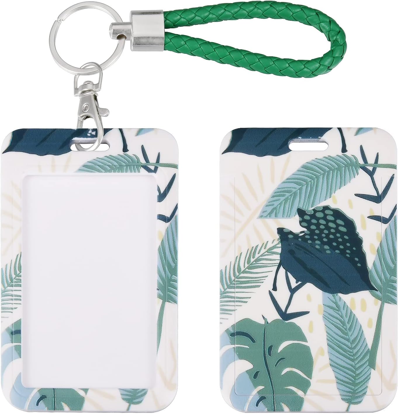 SHININGEYES ID Card Badge Holder Key Chain with Metal