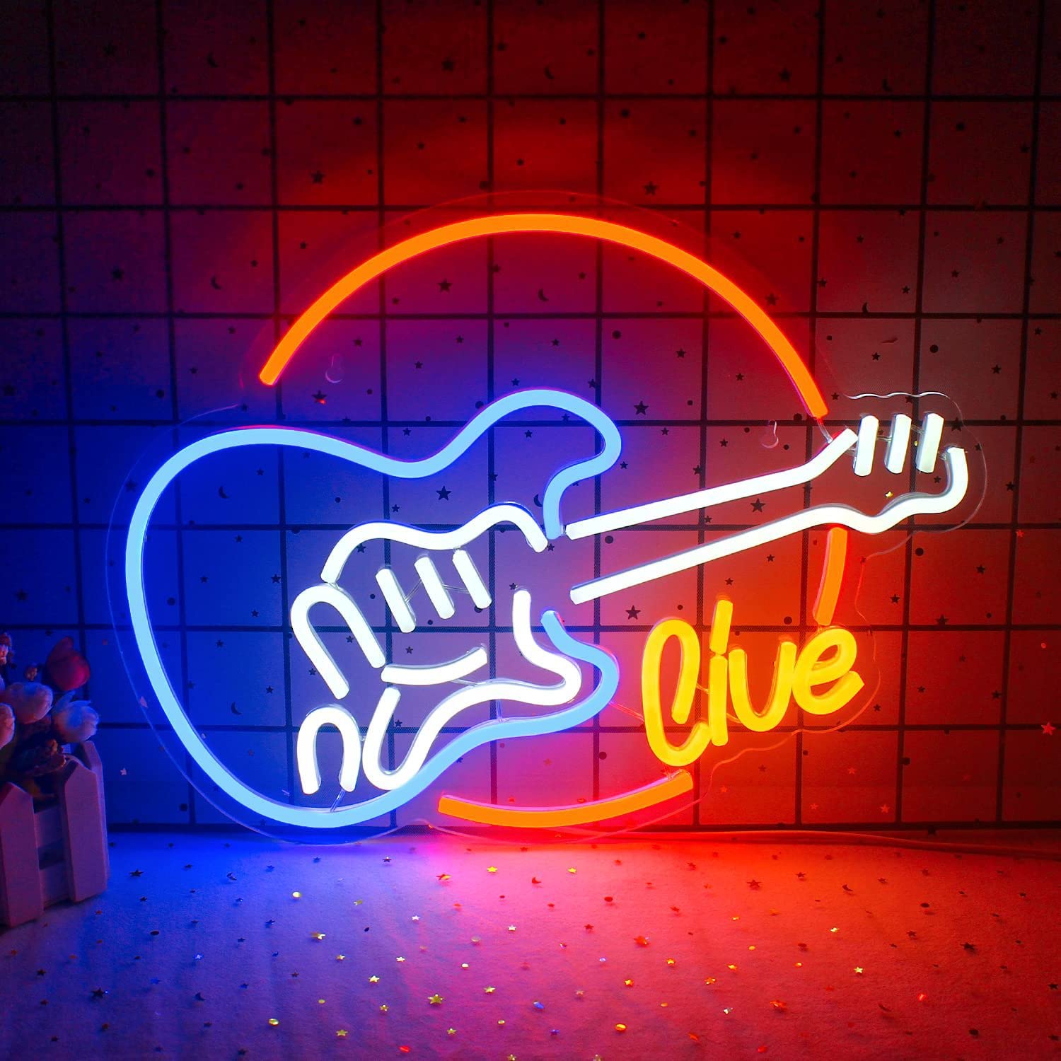 LED Neon Night Light,Neon Wall Lamp,USB Operation Neon Light,for Bar,Club,Restaurant,Shop,Home,Game Room Decoration (Style 1/40x32cm)