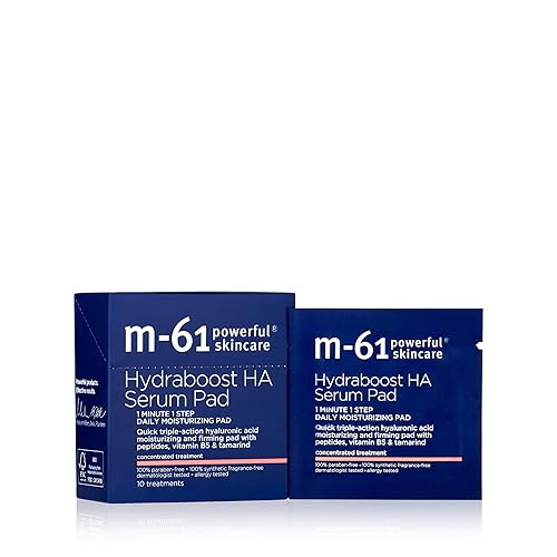M-61 Hydraboost HA Serum Pad- 10 Tratamientos- Almohadilla de suero hidratante y reafirmante de 48 horas con hialurónico, vitamina B5 y E