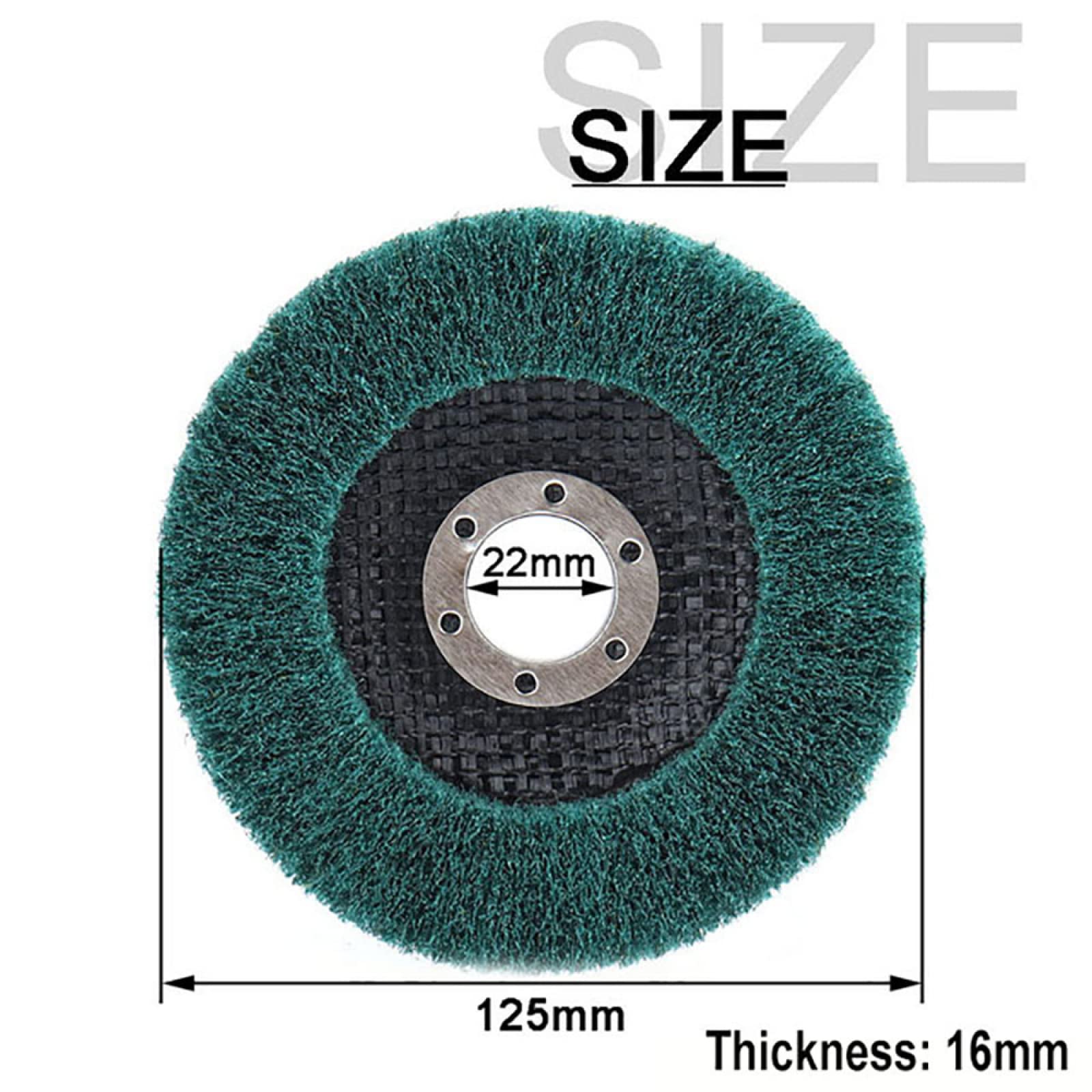 5" 125Mm Nylonowa tarcza polerska z włókna listkowego, szlifierka płaska, 120 Grit Cutter Grinder do metalu i drewna, polerowanie kół