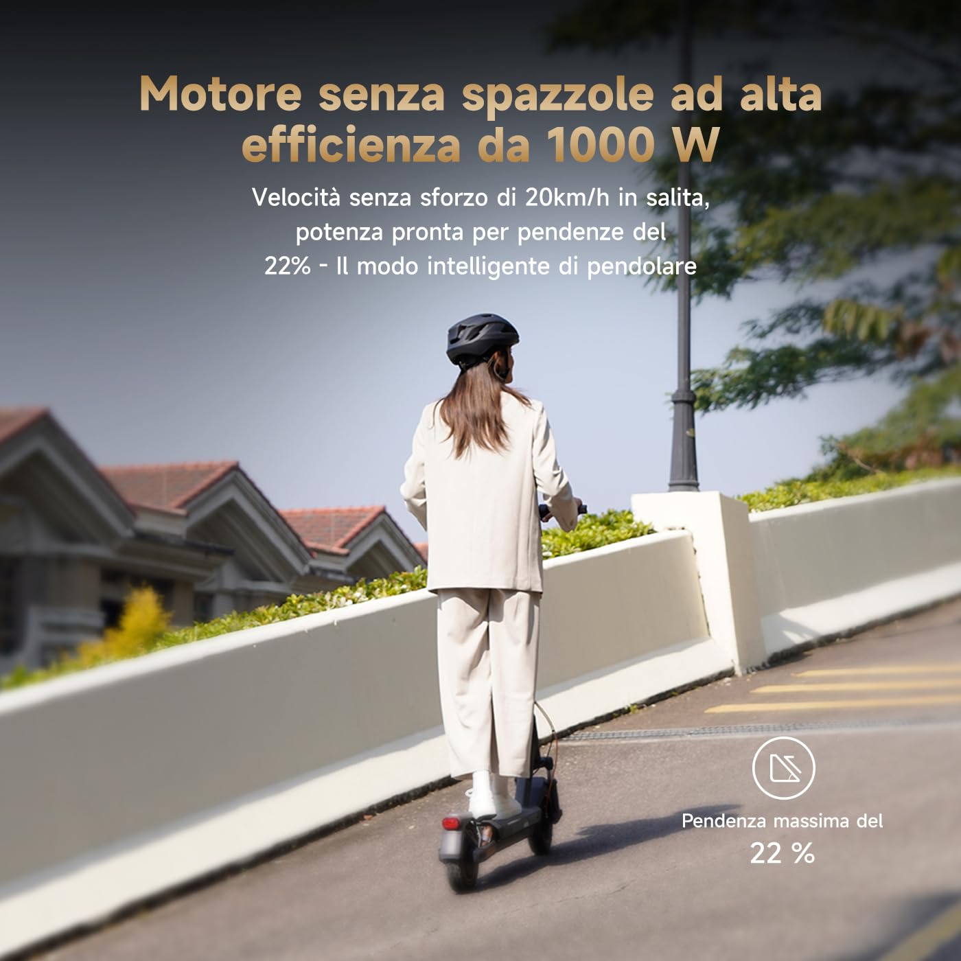 NAVEE Monopattino Elettrico Adulto G Series, Autonomia 75-50km, 10" Pneumatici tubeless, Sospensioni Quadruple, Blocco Bluetooth, TCS Anti-Scivolo, Pendenza 18-28%