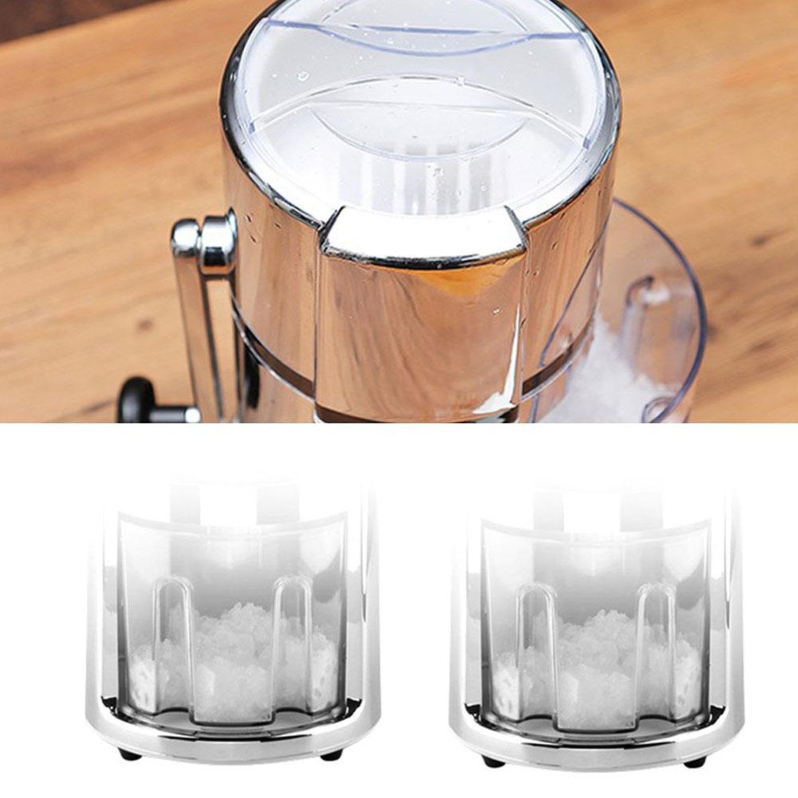 Picadora de hielo Manual - Dispositivo Para Afeitar Hielo Con Manivela | Herramienta Portátil Para Moler Hielo Para Una Textura Suave Del Hielo Picado, Solución De Fácil | Pra
