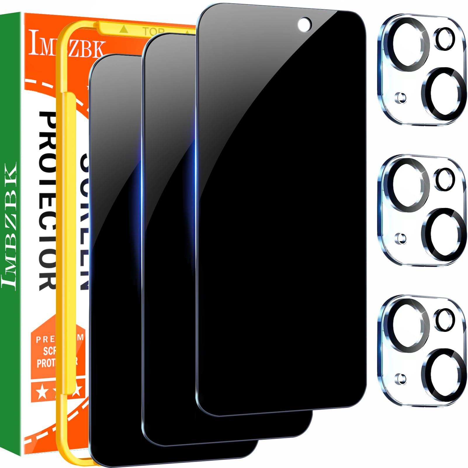Apple - masakoba3151 IMBZBK 4 Pack Privacy Screen Protector for iPhone 15